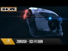 Zbrush 4R7 Tutorial - Hard Surface Techniques 2 - Sci-Fi Gun