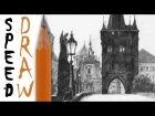 How to draw architecture | Rysunek architektoniczny - Charles Bridge Speed Drawing