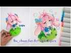 How to make chibi kawaii bubble girl figure | fan art for ibu_chuan | DIY| Clay Tutorial