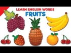 Fruits | Video Flash Cards | Kindergarten, Preschool, ESL for Kids | Fun Kids English