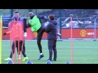 Manchester United Squad Train Ahead Of Their Europa League Away Match Against St Etienne