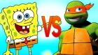 ГУБКА БОБ VS ЧЕРЕПАШКИ НИНДЗЯ | СУПЕР РЭП БИТВА | Spongebob Squarepants ПРОТИВ Ninja Turtles episode