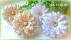 Канзаши/Цветы из узких лент/Narrow Ribbon Flowers/Flor de fita/Ola ameS DIY