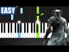 Skyrim Theme - EASY Piano Tutorial by PlutaX - Synthesia