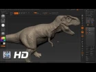 CGI 3D Tutorial : "Zbrush: Beginner"s Sculpting a T Rex - Part 3" - by Edge3D