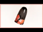 Дизайн ногтей бабочка и черная вуаль гель-лаком. Роспись гель-лаками, крутой маникюр