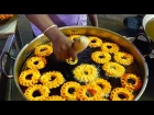 Indian Street Food - TASTY FRIED IMARTI Indian Sweets Jhangri | Urad Dal Jalebi