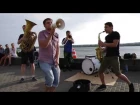 Turbo Power Brass Band & GuntanoMo - Выступление на набережной Томск