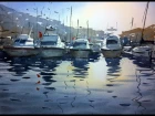 Watercolour demonstration - How to paint boats, water and reflections