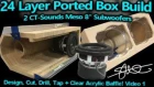 "24 Layer" Ported Speaker Box Build - 2 CT-Sounds 8" Meso Subwoofers - Video 1
