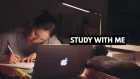 STUDY WITH ME with music | late night study session!