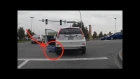 Lady Gets Run Over by Her Own Car at an Intersection
