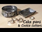 Miniature Kitchen Utensils; Cookie Cutters, Baking Tin & Springform Pan - Tutorial