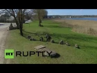 Estônia: Drone captura exercícios militares da OTAN "Tempestade na Primavera" em Vorua