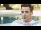 Robert Downey Jr. and His Son Exton Play By the Pool - Cover Shoots - Vanity Fair