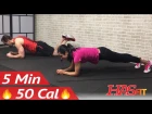 5 Minute Abs Workout for Beginners - 5 Min Easy Beginner Ab Workout for Women & Men