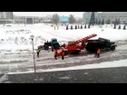 Сумы. Снегоуборочная машина времен СССР и КРАЗ 219 ( USSR snow-removing machine)