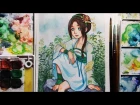 Watercolor Timelapse - Toph Beifong speedpainting (Avatar the Last Airbender)