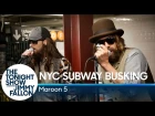 Maroon 5 Busks in NYC Subway in Disguise