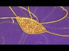 Hand Embroidery - Goldwork tutorial. Part 3 - Applying Bright Check Purl chips