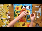 Sped Up Art - A Bright Paper Collage of Van Gogh's 'Sunflowers'