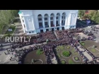 Ukraine: Drone shows thousands attending funeral of DPR fighter 'Motorola'