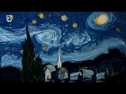 Van Gogh's Starry Night painted on dark water by Garip Ay