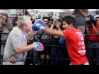 Manny Pacquiao vs. Timothy Bradley 3- COMPLETE Pacquiao media workout video