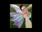 DIY big Cellophane Fairy Wings for cosplay