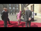 Pony tries to eat the Queen's flowers at Stirling Castle