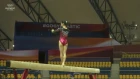 Asuka Teramoto on beam during training at the 2018 Gymnastics World Championships