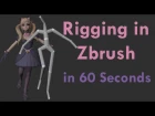 How to RIG in Zbrush! - 60 Second Tutorial