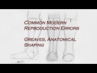 Common Modern Reproduction Errors:  Greaves, Anatomical Shaping