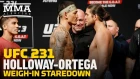 #UFC231: Макс Холлоуэй и Брайан Ортега на взвешивании