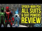 Spider Man PS4 All 27 Suits & Suit Powers In The Game REVIEW (Spiderman PS4 Suits)