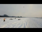 Snowboarder towed by Aerones drone - Droneboarding