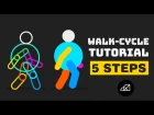 Walk Cycle Tutorial in After Effects | Only in 5 Steps - No Third Party Plugin
