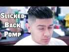 ✂ Slicked Back Pompadour | Under Cut | Bald Fade | Barber Tutorial | Thinning Shears | Kv7