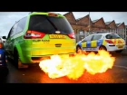 Ford Galaxy 'RS' - MAD FLAMES next to police car!