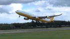 Brunei Government A340-212 V8-001 takeoff at Hamburg Airport