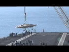 X-47B Unmanned Combat Air System (UCAS) Hoisted to USS Harry S. Truman (CVN 75)