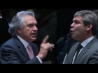 Lindberg Farias perde o controle e senador Caiado pede exame contra drogas: 'Está salivando m..