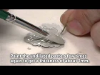 Make silver leaf pendants with PMC Paste