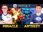 Miracle- Invoker vs Arteezy Storm Spirit Battle - Dota 2 Gameplay