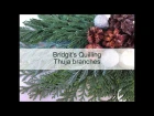 Bridgit's Quilling Thuja branches Отличный МК по созданию еловой веточки в технике квиллинг.