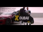Jaguar XJR races a human jet in Dubai