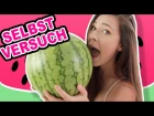 Wie viel WASSERMELONE kann ein Mensch ESSEN ?! | Selbstexperiment