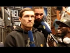 STONE FACED OLEKSANDR USYK SEEMS UNIMPRESSED AS TONY BELLEW GATE-CRASHES HIS INTERVIEW