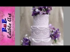 Cornelli Lace Wedding Cake. Royal Icing.