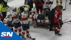 Panthers' Trocheck Stretchered Off The Ice After Brutal Leg Injury